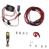 050 60T Brushed Motor &amp; 30A ESC &amp; 2 White 2 Red LED Light for Axial SCX24 1/18 1/24 1/28 1/32 RC Car Upgrades Parts