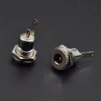 2pcs 5.5 mm x 2.1mm 5.5*2.1mm DC Power Jack Socket Female Panel Mount Connector Metal Open Hole 11MM