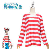 วอรี่ฉลาด Wheres Wally ตัวการ์ตูนอังกฤษ cosplay ชุดฮาโลวีน