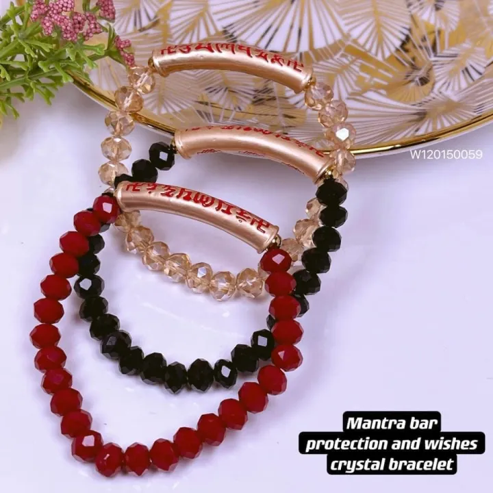 mantra bar protection and wishes crystal bracelet Lazada PH