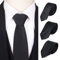 【Fashion house]สีดำคอผูกสำหรับผู้ชายผู้หญิงชุดลำลอง Solid Tie Gravatas Skinny Mens เนคไทสำหรับงานแต่งงาน Slim Men Ties