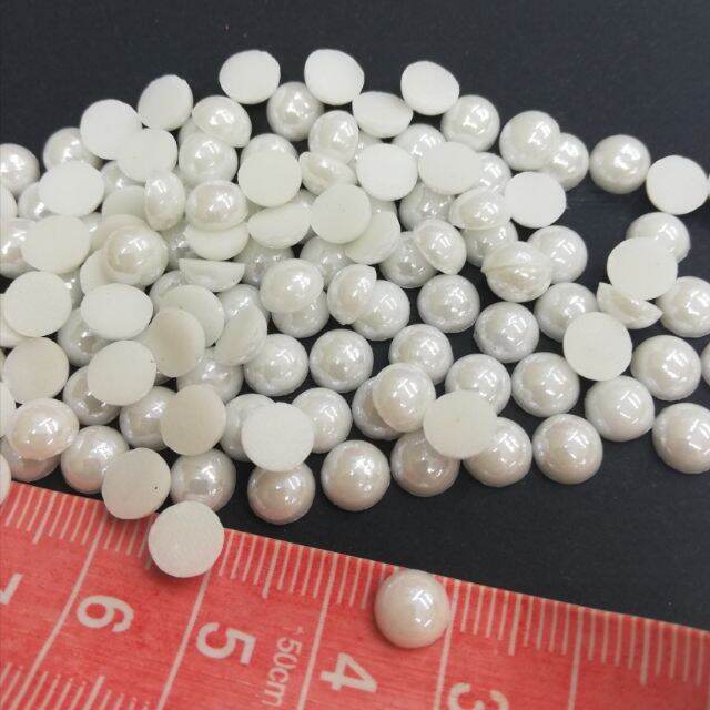 Manik Tampal Pearl White Iron On Beads Lazada