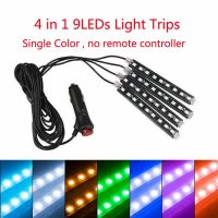 Car Interior Footwell 9LED Strip Lights RGB Multicolour Remote Atmosphere Interior Light Lamp Strip Decorative Axia Aruz Myvi Bezza Alza Kancil X50 X70 Wira Waja Iswara Saga Persona Iriz Exora Perdana Viva Ativa Honda Toyota Nissan car acce