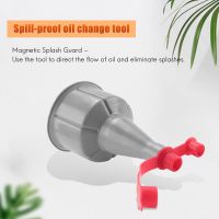 Car Magnetic Oil Drain Funnel 3 in 1 Anti Spill Filter Tool Spill Free Oil Funnel Oil Change Funnel