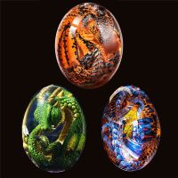 Lava Dragon Egg Statue With Stand Base Dinosaur Egg Resin Figurines Sculpture Tabletop Showpiece Home Art Decoration Craft Gift