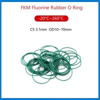 50/30/20Pcs CS3.1mm OD10~40mm Green FKM Fluorine Rubber O Ring Sealing Gasket Insulation Oil High Temperature Resistance Green