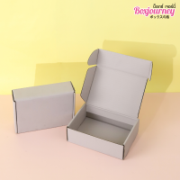 Boxjourney กล่องลูกฟูกพรีเมี่ยม  สี Ash grey 20x14x6 cm. (20 ใบ/แพค)