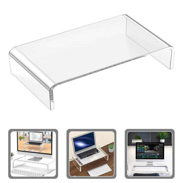 Eshopdeal【Hot Sale】Clear Acrylic Monitor Stand Transparent Monitor ...