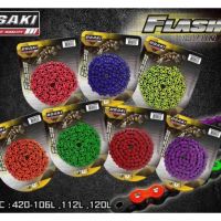 โซ่สีสะท้อนแสง Flash Osaki ขนาด 420 106L, 120L