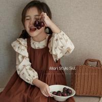 CUI YI SHOP 2023 New Little Floral Shirt Two-piece Maillard Skirt