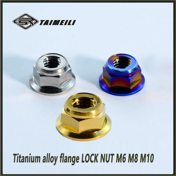 taiemili-1pcs-titanium-alloy-lock-nut-metal-sheet-lock-m6m8m10-bicycle-and-motorcycle-refitting-repair-nails-screws-fasteners