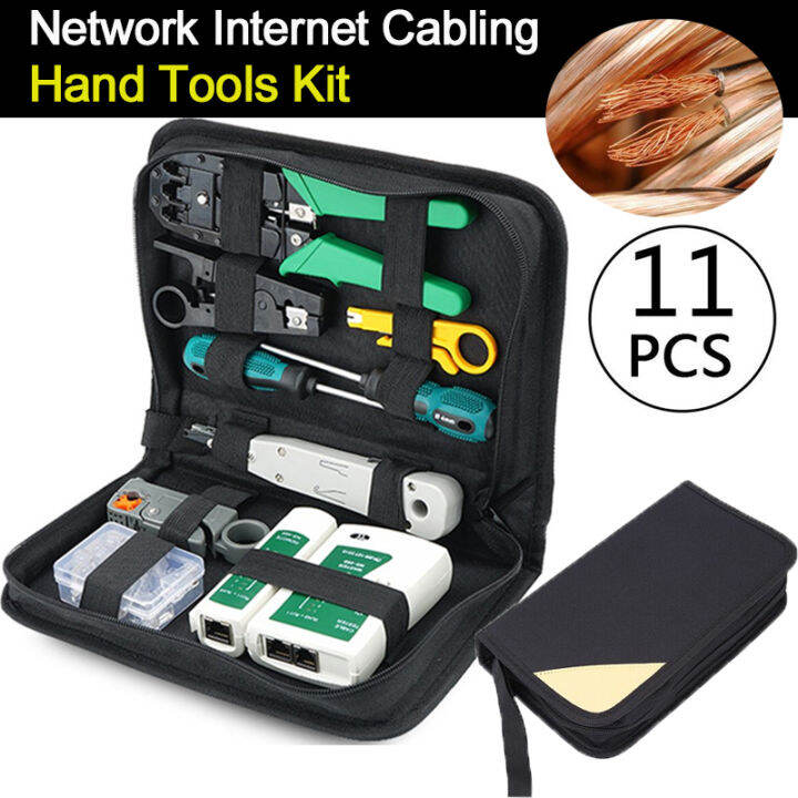 Crimper Lan Network Internet Cabling Hand Tools Kit Outdoor Portable ...