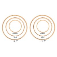 9 Pieces Embroidery Hoops Bamboo Circle Cross Stitch Hoop Ring Set for Art Craft Handy Sewing, 3 Sizes