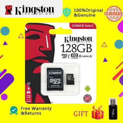 Free Send adapter + card reader+100% original authentic Kingston Micro SD Card Class 10 memory card U1 fast speed Original 8GB/16GB/32GB/64GB/128GB/256GB TF card Suitable for Huawei, OPPO, VIVO mobile phones, CCTV Dashcam