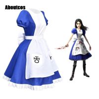 SHUAIYI เกม alice madness return คอสเพลย์ traje Princesa vestido de empregada doméstica feito dia das bruxas festa avental para mulher