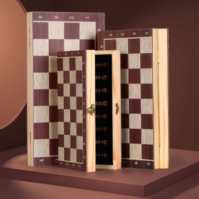 [COD] Factory direct cross-border wooden folding chess high quality toy