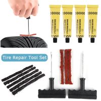 Car Tire Repair Tool Set for Motorcycle Bike Tubeless Tyre Puncture Quick Repairing Kit with Glue 3 Pcs Rubber Stripes Tools