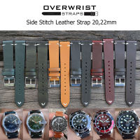 สายนาฬิกา สายหนังวัวแท้ overwrist side stitch leather strap