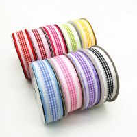 5 yards 1" 25mm Ribbon Wedding Party Decoration Plaid Organza Ribbon Gift Wrapping Hair Bows DIY Christmas Ribbon Gift Wrapping  Bags