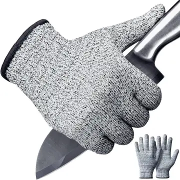 Pairs Level 5 Cut Resistant Gloves, Food Grade Material, Kitchen Work Glove,  Oyster Shelling, Fish Filleting, Meat Cutting, Carving, Gray