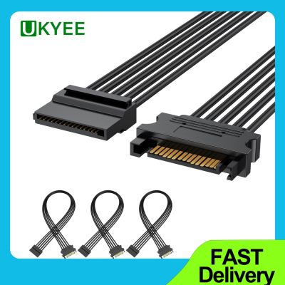 3Pcs Sata Cable 15 Pin Sata Power Cable Sata Power Splitter for HDD SSD Optical Drives DVD Burners PCI Cards Hard Drive Disk 13