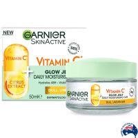 Garnier SkinActive Vitamin C Brightening Glow Jelly Moisturiser 50ml ผลิตภัณฑ์บำรุงผิวหน้ากระจ่างใสแลดูอ่อนกว่าวัยสูตรพิเศษสินค้านำเข้าจากออสเตรเลียของแท้พร้อมส่ง