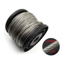 50 meters 0.5-3mm PVC Coated Flexible steel wire Rope Soft Cable Transparent Stainless Steel Clothesline