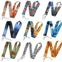 Art Oil Painting Musical Lanyard For Keys Mobile Phone Hanging Rope USB ID Card Badge Holder Keychain Music Teacher Student Gift Drawing Painting Supp