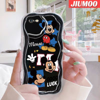 เคส JIUMOO สำหรับ iPhone 6 6 Plus 6S 6S Plus 7 Plus 8 Plus SE 2020เคสเนื้อครีมลายมิกกี้นิ่มกันกระแทกเคสโทรศัพท์โปร่งใส TPU ซิลิกาแบบใสเจลป้องกันการตกหล่นฝาครอบป้องกันเลนส์กล้องถ่ายรูป