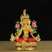 The Tibetan Buddhist Tantra gilding copper Tibetan Buddhism statue of Green Tara figure of the Buddha high about 14.8CM