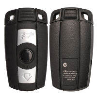 Jingyuqin Remote Car Key Case Shell สำหรับ BMW 1 3 5 6 7 E Series E90 E91 E92 X6 3ปุ่มเปลี่ยนไม่มีมีผู้ถือแบตเตอรี่