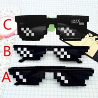 Animation Cosplay Mosaic Pixel Design Sunglasses Party Show Thug Life Eyewear