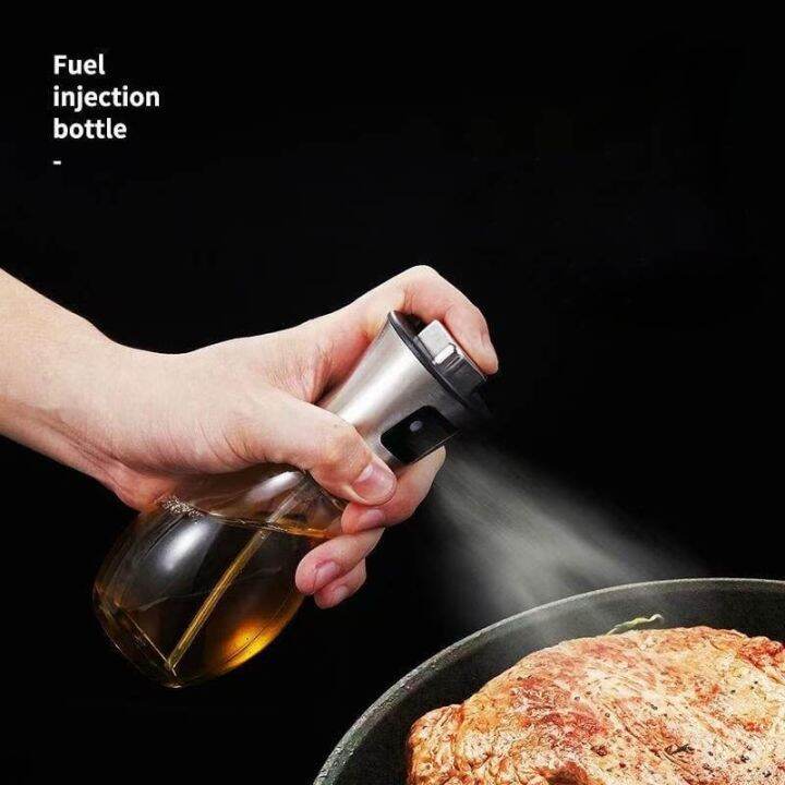 New Glass Oil Spray Bottle Air Fryer Oil Spray Dispenser Bottle 304