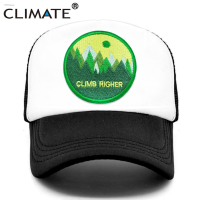 2023 New CLIMATE CLIMB HIGH Cap Climber Outdoor Sport Trucker Cap Green Outdoors Forest Hat Cap Cool Summer Mesh Cap for Men Women Versatile hat