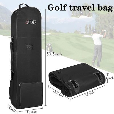 ถุงกอล์ฟแอร์กระเป๋าเดินทางกระเป๋ากอล์ฟคลับพับได้อุปกรณ์กอล์ฟกับล้อกระเป๋าใส่โน๊ตบุ๊คแบบพกพา