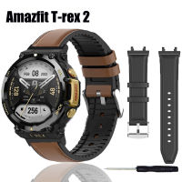 หนัง PU สำหรับ Huami Amazfit T Rex 2สมาร์ทนาฬิกาเปลี่ยนสร้อยข้อมือสำหรับ Xiaomi Amazfit T-Rex Pro 2 Trex Correa เข็มขัด