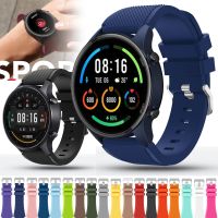 สายรัดซิลิโคนอ่อน22มม. สำหรับ Samsung Galaxy Watch 3 46มม. นาฬิกาเกียร์ S3 Huawei นาฬิกา GT GT2 46มม. Xiaomi Mi Watch สายหนังที่นุ่มสบายสีสำหรับ Amazfirt GTR 47มม.