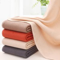 Honeycomb Bath Towels Cotton Thicken Jacquard Plain Absorbent Bath Towel 70x140 High Quality BigTH