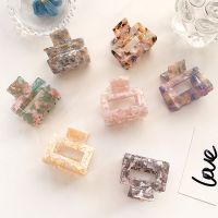 [hot]❁  Hair Claw Colorful Marble Texture Small 5cm Clip Barrettes Accessories