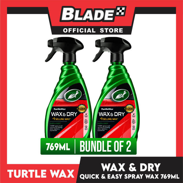 2pcs Turtle Wax, Wax And Dry Spray Car Wax 769ml Quick And Easy Lazada PH