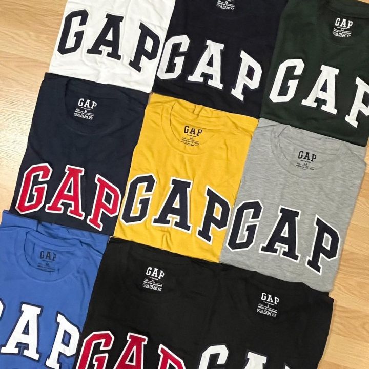 เสื้อยืดคอกลม-ผ้าคัตต้อน-ปัก-gap-แฟชั่น