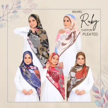 Shawl 2024 pleated printed