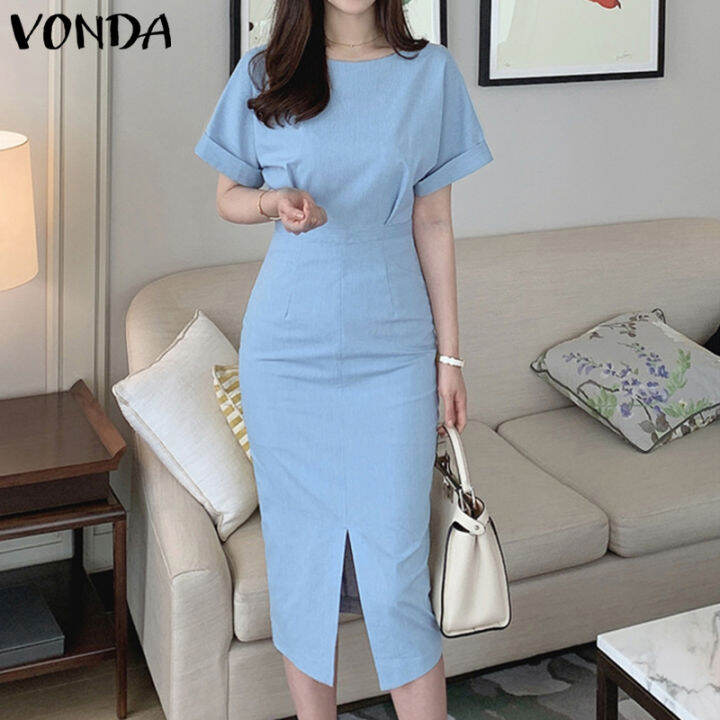 Casual short clearance sleeve midi dress