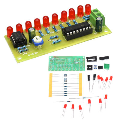 Rayua โมดูล NE555ไฟ LED Chaser แบบน้ำไหล + ชุด DIY บอร์ด PCB CD4017