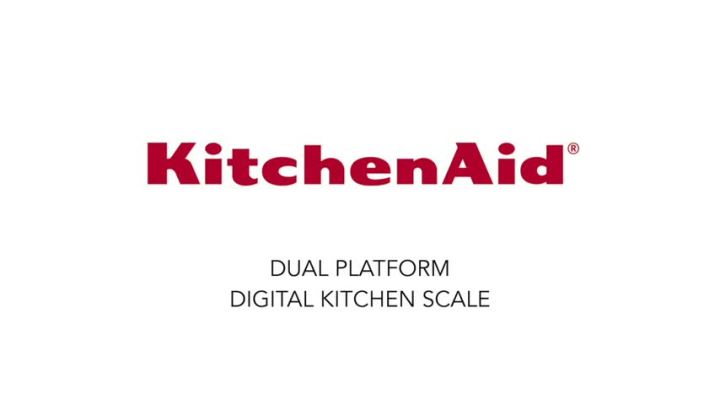 KitchenAid KQ909 Dual Platform Digital Kitchen and Food Scale, 11 pound  capacity and Precision 16oz capacity, Black with Stainless Steel
