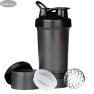 EsoGoal Protein Blender Fitness Bottle Powder Shaker Cup Mixer with 3-Layer Twist and Lock Storage, 100% BPA-Free Leak Proof Sport Mixer Fitness Sports Workout Nutrition Supplements Non-Slip Mix Shake Bottle 22oz 600ml - intl thumbnail