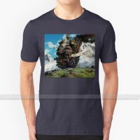 Where Is This Castle Going ? T Shirt Custom Design Cotton For Men Women T   Shirt Summer Tops Japan Anime Manga Miyazaki Hayao XS-6XL