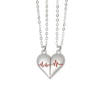 2 Pcs Wishing Stone สร้อยคอคู่ Magnetic Attraction Heart Stone Love Electrogram สร้อยคอผู้หญิงผู้ชาย Gift