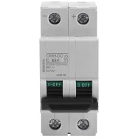 2P 250V Low Voltage DC Miniature Circuit Breaker For Solar Panels Grid System Din Rail Mount(63A)