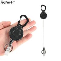 ▼ 1PCS Anti-theft Metal Easy-to-pull Buckle Rope Elastic Keychain Sporty Retractable Key Ring Anti Lost Yoyo Ski Pass ID Card